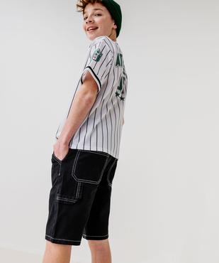 Bermuda skater avec taille ajustable garçon vue1 - GEMO (JUNIOR) - GEMO