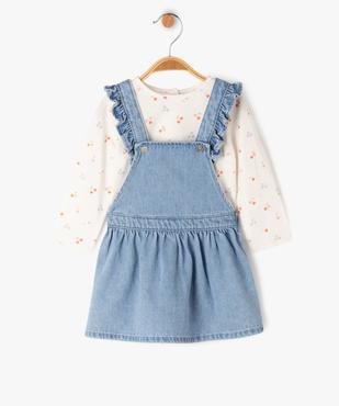 Ensemble 2 pièces bébé fille : robe + tee-shirt à manches longues vue1 - GEMO 4G BEBE - GEMO