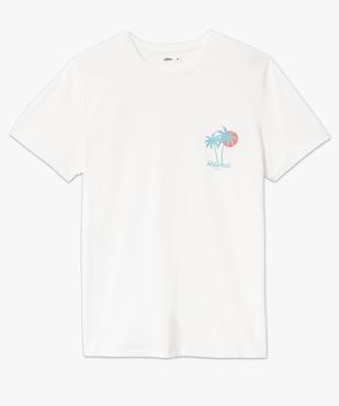 Tee-shirt à manches courtes avec motif palmiers homme vue4 - GEMO (HOMME) - GEMO