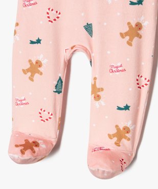 Pyjama de Noël en velours doux imprimé bébé vue2 - GEMO(BB COUCHE) - GEMO