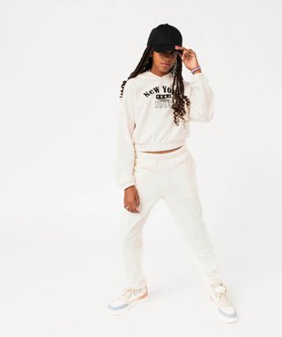 Pantalon de jogging molletonné fille vue5 - 1E PRIX BY GEMO - GEMO