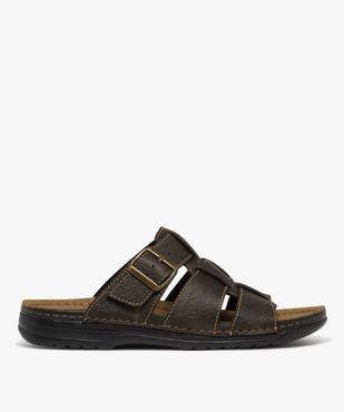 Mules confort à larges brides et semelle intérieure cuir moelleuse homme vue1 - G'FLEX - GEMO