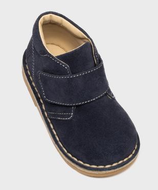 Chaussures montantes en cuir à large bride scratch bébé garçon - Na! vue6 - NA! - GEMO