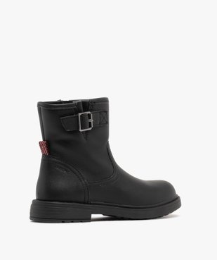Bottines fille fourrées à zip avec bride fantaisie - Geox vue4 - GEOX - GEMO