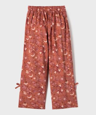 Pantalon fluide imprimé fille vue4 - GEMO 4G FILLE - GEMO