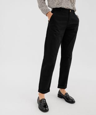 Pantalon chino en coton stretch femme  vue1 - GEMO(FEMME PAP) - GEMO
