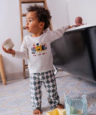Pyjama en velours 2 pièces motif cirque bébé vue6 - GEMO 4G BEBE - GEMO