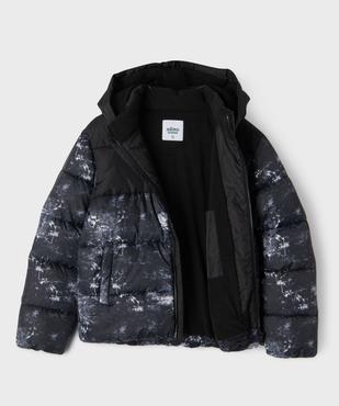 Blouson matelassé à capuche bicolore garçon vue3 - GEMO 4G GARCON - GEMO