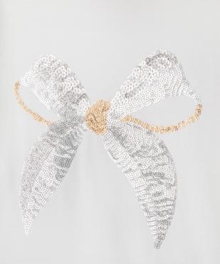 Tee-shirt manches longues à sequins brillants fille vue2 - GEMO 4G FILLE - GEMO