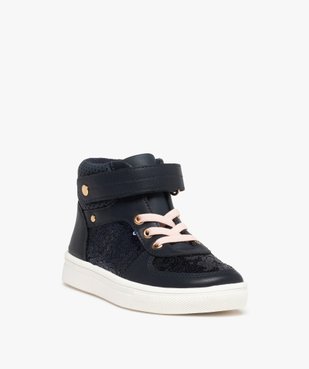 Baskets fille semi-montantes unies à sequins vue2 - GEMO (ENFANT) - GEMO