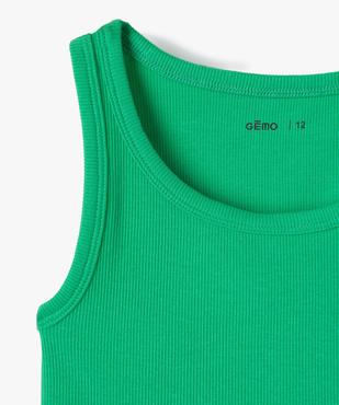 Débardeur en maille côtelée coupe courte fille vue2 - GEMO 4G FILLE - GEMO