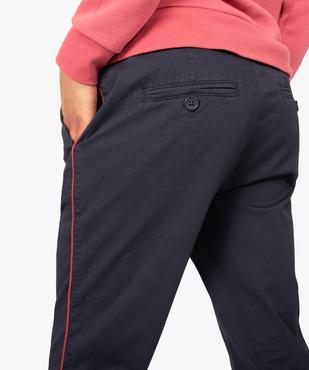 Pantalon femme en toile avec liseré coloré sur le côté vue2 - GEMO(FEMME PAP) - GEMO