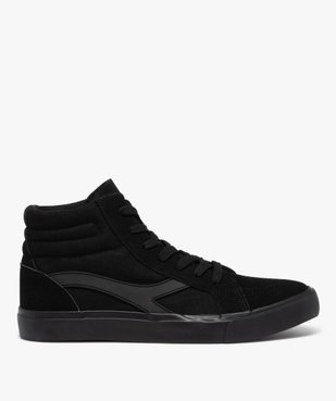 Baskets homme mid-cut en toile et suédine unie vue1 - GEMO 4G HOMME - GEMO