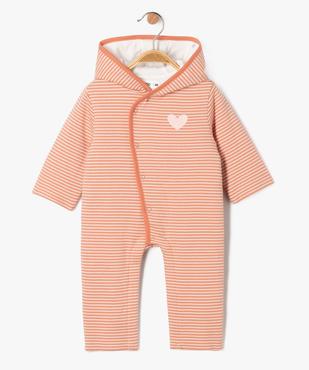 Combinaison pyjama/surpyjama à capuche bébé fille vue1 - GEMO 4G BEBE - GEMO