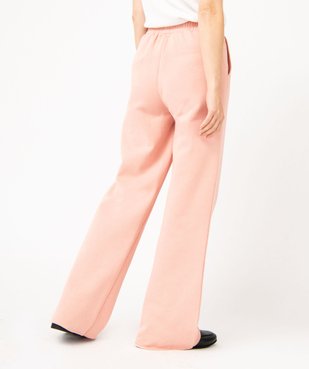 Pantalon en molleton coupe large et taille élastiquée femme vue3 - GEMO(FEMME PAP) - GEMO