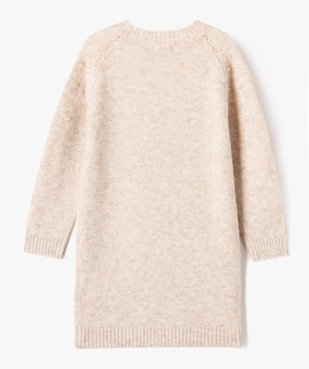 Robe pull avec détails fantaisie sur le buste fille vue3 - GEMO (ENFANT) - GEMO