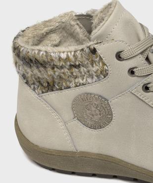 Boots confort fourrés avec col en maille femme – Softrelax vue6 - SOFTRELAX - GEMO