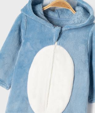 Combinaison pyjama à capuche motif ours bébé garçon  vue2 - GEMO(BB COUCHE) - GEMO
