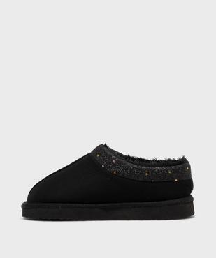 Chaussons en suédine avec doublure fourrure imitation fille vue3 - GEMO (ENFANT) - GEMO