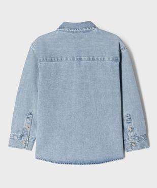Chemise en jean avec poches poitrine garçon vue3 - GEMO (ENFANT) - GEMO