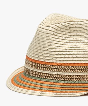 Chapeau fille trilby à rayures vue2 - GEMO (ENFANT) - GEMO
