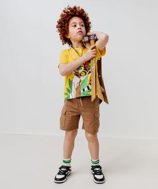 Bermuda en maille coupe cargo garçon vue1 - GEMO (ENFANT) - GEMO