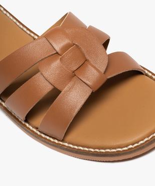 Sandales mules avec brides croisées en cuir femme - Tanéo vue6 - TANEO GEMO FOR GOOD - GEMO