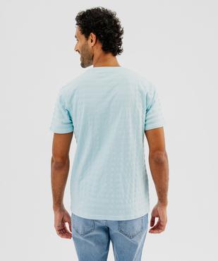 Tee-shirt manches courtes effet rayé homme vue3 - GEMO 4G HOMME - GEMO