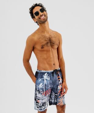 Short de bain imprimé homme vue1 - GEMO (PLAGE) - GEMO