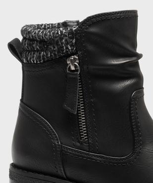 Boots à talon, semelle crantée et col en grosse maille femme vue6 - VALENTINA BALDA - GEMO