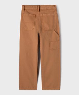 Pantalon en coton coupe large taille ajustable garçon vue3 - GEMO (ENFANT) - GEMO