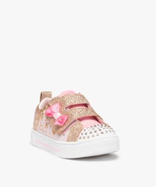 Baskets fille pailletées à scratch avec clous lumineux – Skechers Twinkle vue2 - SKECHERS - GEMO