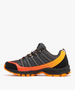 Chaussures de randonnée homme en mesh avec semelle crantée à lacets bicolores  vue3 - BOARD SLIDE - GEMO