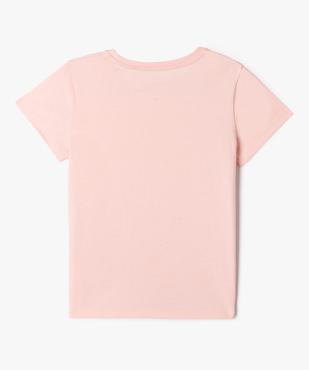 Tee-shirt manches courtes et col rond fille vue3 - GEMO 4G FILLE - GEMO