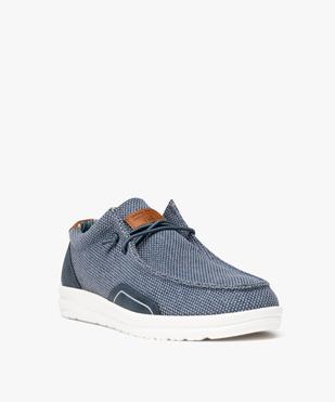 Tennis en toile look chaussures bateau homme vue2 - URBAN STEPS - GEMO