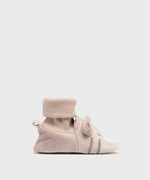 Chaussons de naissance montants en velours garçon vue1 - LITTLE LOVE - GEMO