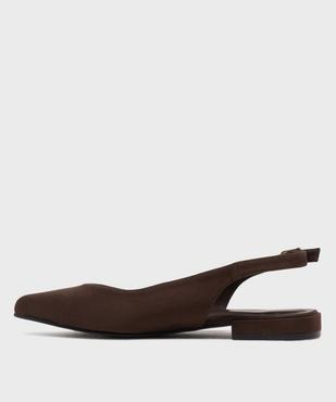 Escarpins slingback à motif léopard et talon plat femme - Follow Me vue3 - FOLLOW ME - GEMO