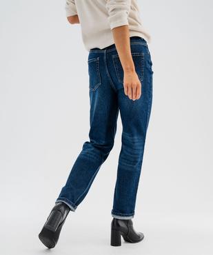 Jean mom fit taille haute avec ceinture femme vue3 - GEMO 4G FEMME - GEMO