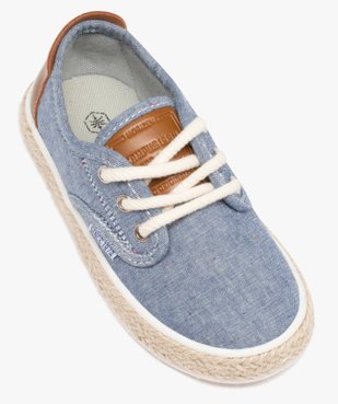Baskets garçon en toile avec semelle en corde tressée vue5 - GEMO (ENFANT) - GEMO