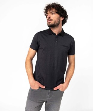 Polo manches courtes à fines rayures homme vue1 - GEMO (HOMME) - GEMO
