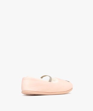 Chaussons fille ballerines avec dessus en velours imprimé panda et bride pailletée vue4 - GEMO 4G FILLE - GEMO