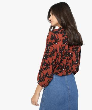 Blouse femme imprimée avec manches 3/4 élastiquées vue3 - GEMO(FEMME PAP) - GEMO