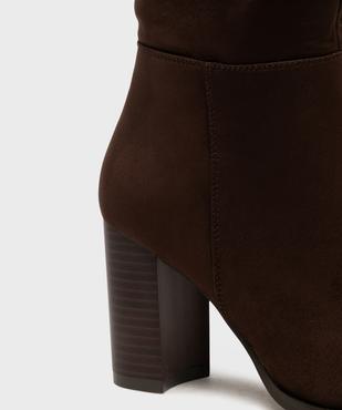Bottes en suédine avec tige drapée femme - Follow Me vue6 - FOLLOW ME - GEMO