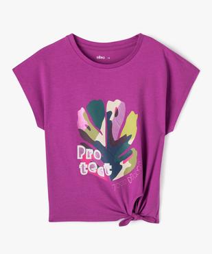 Tee-shirt fille à manches courtes avec motif pailleté - Disney vue1 - DISNEY DTR - GEMO