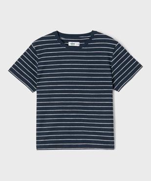 Tee-shirt manches courtes à rayures garçon vue2 - GEMO 4G GARCON - GEMO