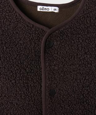 Veste sans manches en sherpa à boutons pression garçon vue3 - GEMO (ENFANT) - GEMO