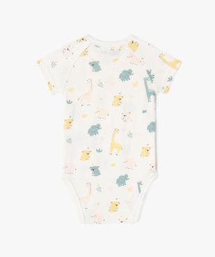 Bodies à manches courtes à motifs animaux de la jungle bébé (lot de 3) vue4 - GEMO 4G BEBE - GEMO