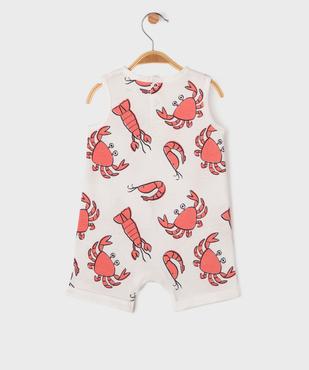 Combishort avec motifs crustacés bébé garçon vue4 - GEMO 4G BEBE - GEMO