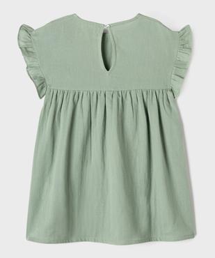 Robe en gaze de coton avec manches volantées fille vue4 - GEMO 4G FILLE - GEMO