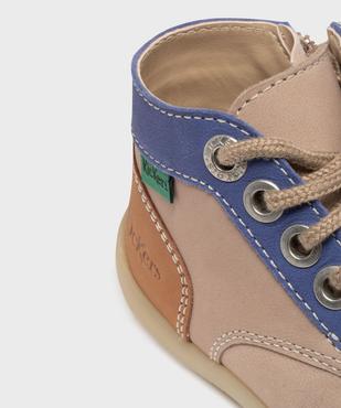 Chaussures premiers pas à lacets et zip bébé - Kickers vue6 - KICKERS - GEMO
